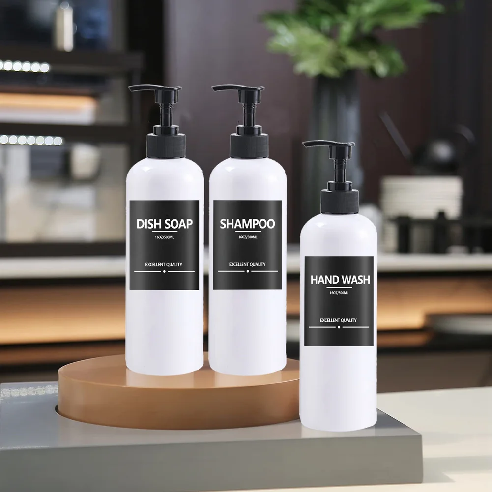 Refillable Pump Bottle Set for Bathrooms 3