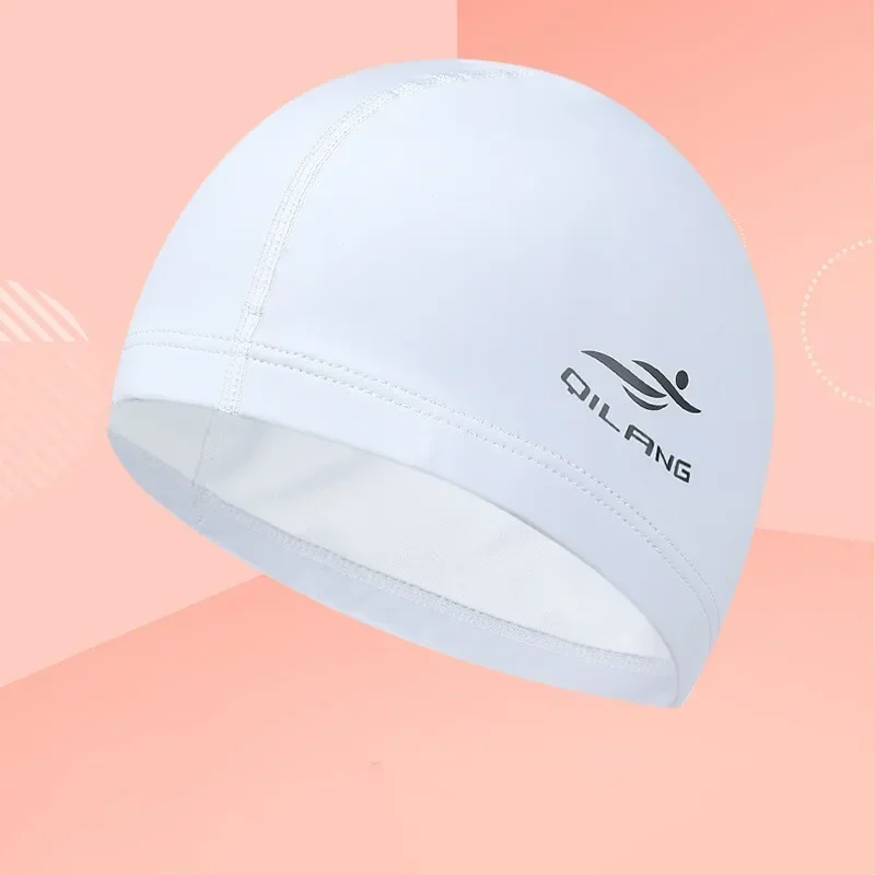 Swimming Caps PU Waterproof Unisex Women Men Swim Hat Stretch Elastic Swimming Pool Accessories Swimming Cap Ear Protection 5