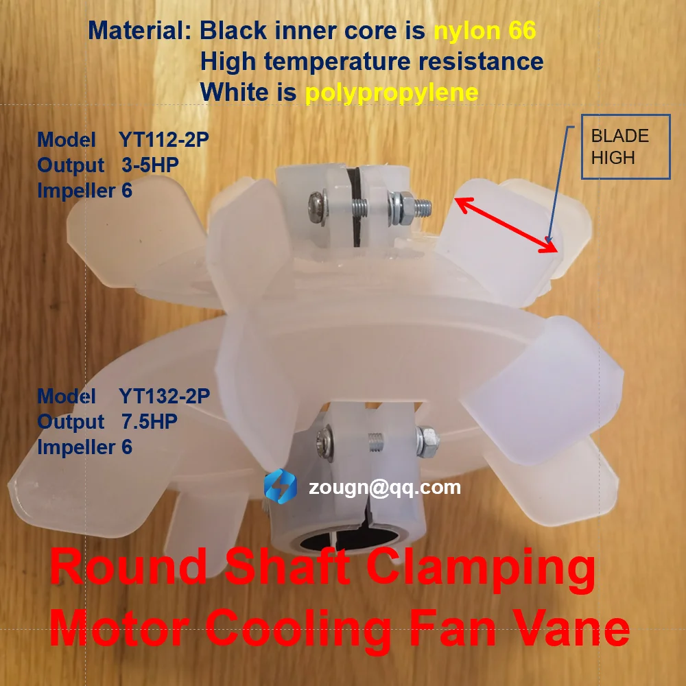 Plastic Fan for Electric Motor Inner Dia 23mm Out Dia 145mm Frame 80