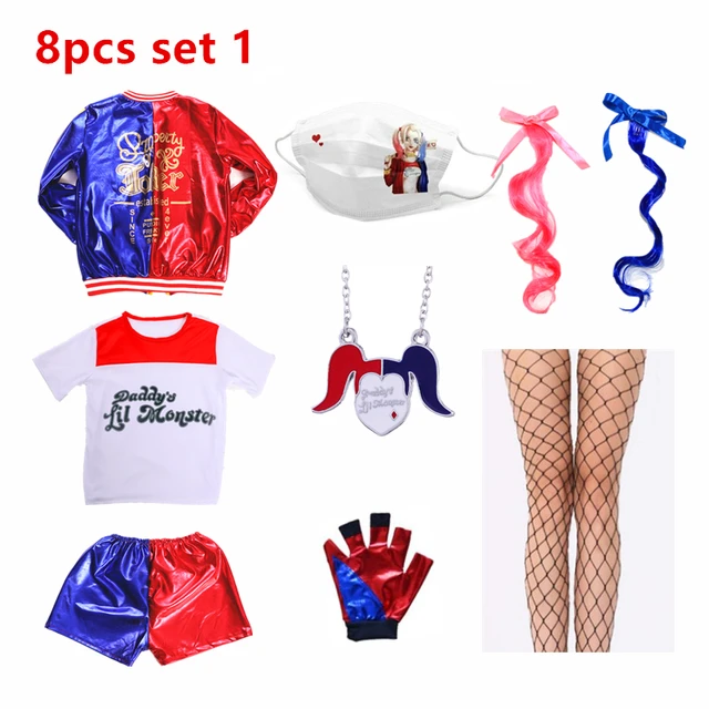 Luxury Embroidery fantasia da arlequina infantil Cosplay Costumes Kids  Girls Monster Jacket T-Shirt Sets Party Clothes - AliExpress