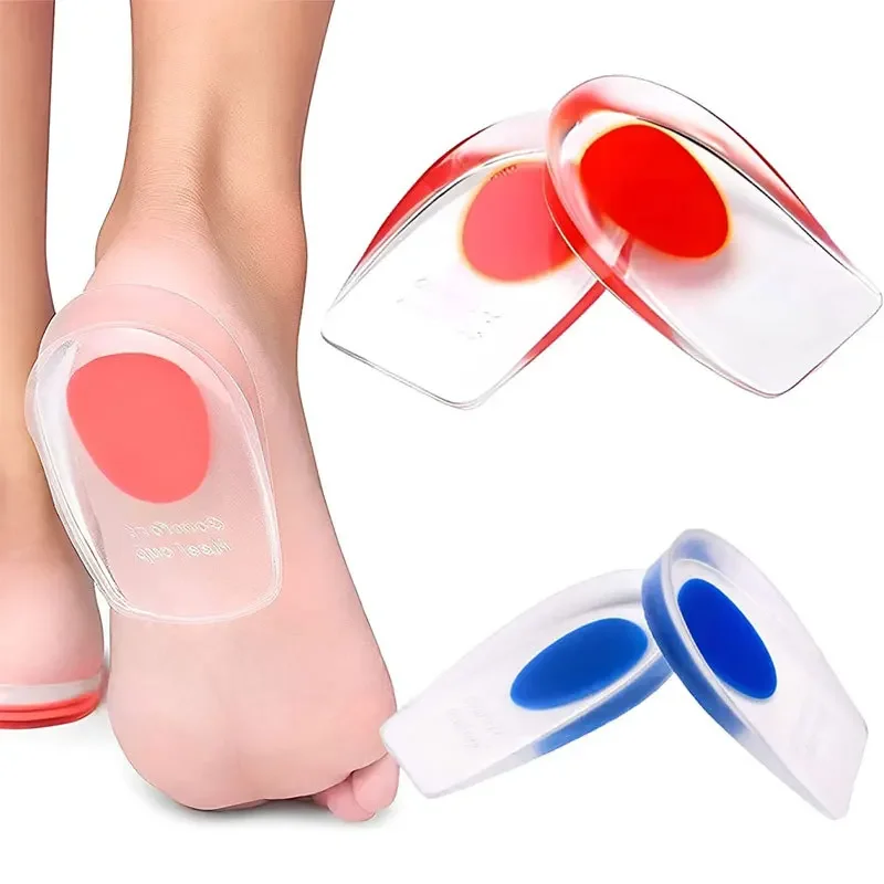 Heel Cups Plantar Fasciitis Inserts Shoe Heel Pads Gel Silicone Cushions for Bone Spurs Pain Relief for Women/Men shoe insoles orthopedic insoles shoe heel pads