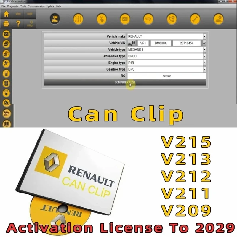 

Новейший инструмент диагностики SW V215 V213 V212 V211 V209 для Renault Can Clip, бесплатные подарки + Reprog V191 + экстрактор контактов + диагностический инструмент V4.72