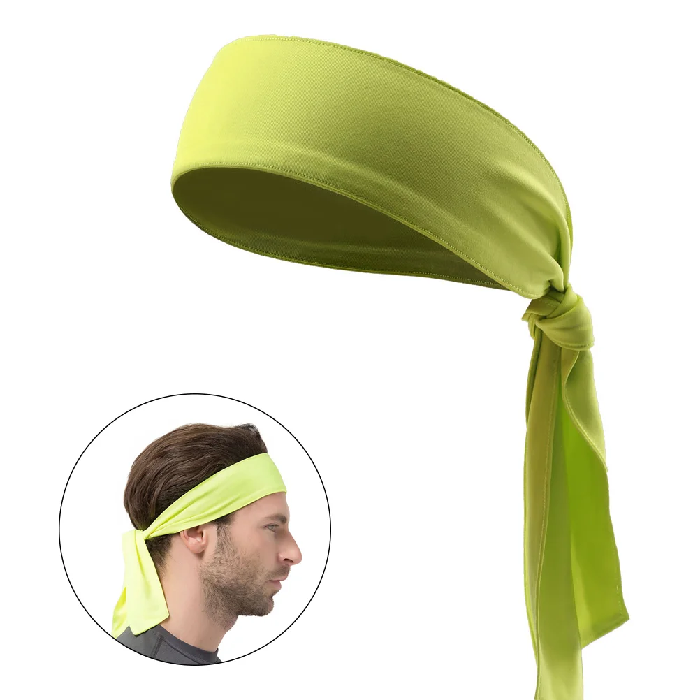 

Tie Sports Headband Running Working Out Hair Band Yoga Sweatband for Tennis Karate Athletics Pirate Costumes ( Fluorescent