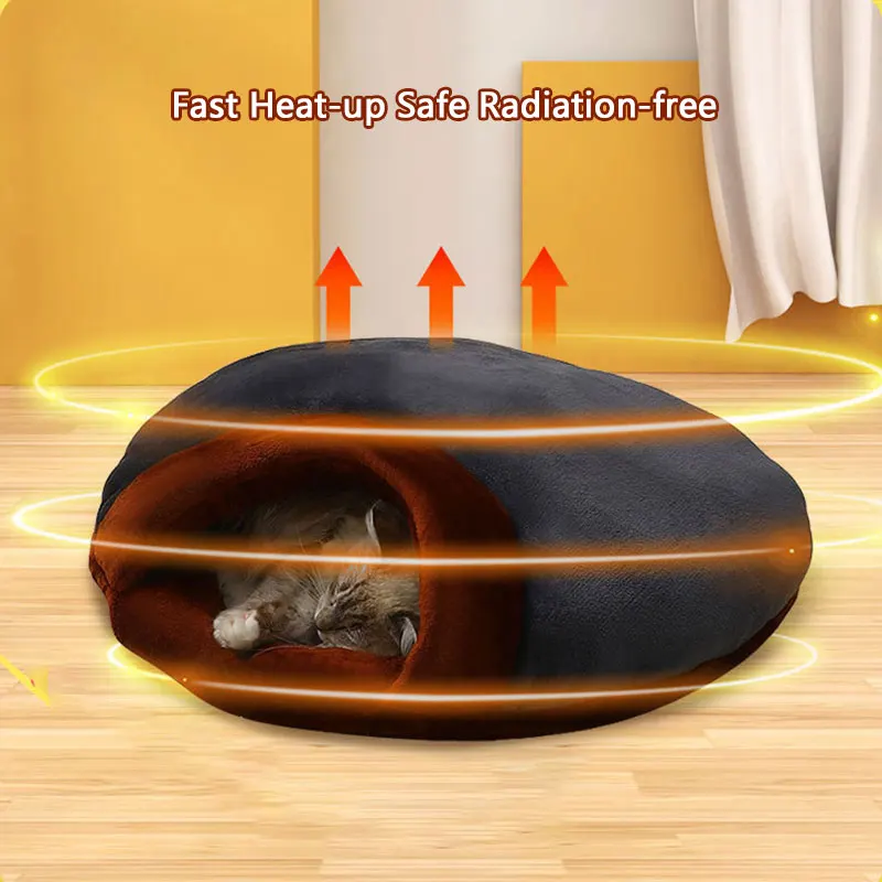 New Heating Cat Bed Blanket 3 Gears Timer Winter Warm Cat Mat House  Washable Flannel Puppy Dog Bed Sleeping Bag Cat Accessories - AliExpress