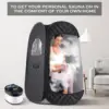Portable Sauna Steam Sauna Full Body Newly Upgraded Large Space Sauna Quick-Folding Sauna Spa Tent Includes 4L Steamer 6
