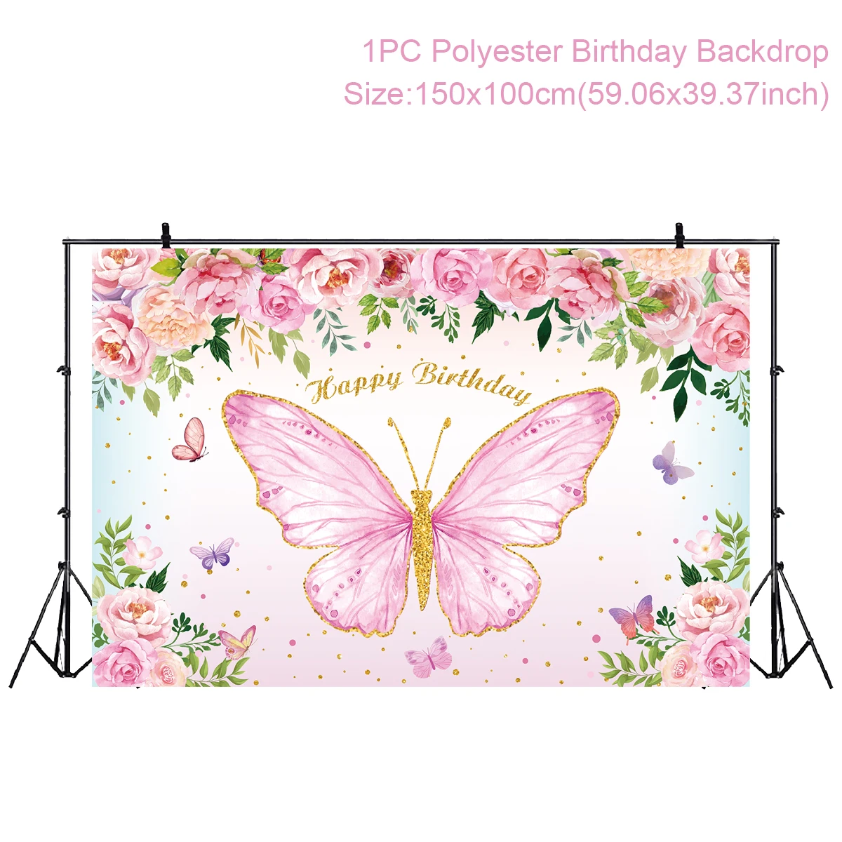 Butterfly Birthday Decorations FEV6 Party Supplies For Girls Women With...