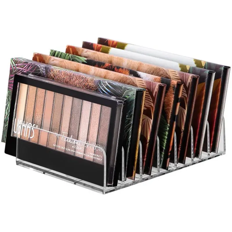 1PC Acrylic Compact Eyeshadow Palette Organizer Display Tray Storage Box Cosmetics Makeup Rack Holder Drawer Organizer 7 Grid 5