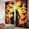 2Pcs Japanese Anime Samurai Windows Curtains Crow Curtain Theme For Living Room Bedroom Modern Simplistic Drapes 1