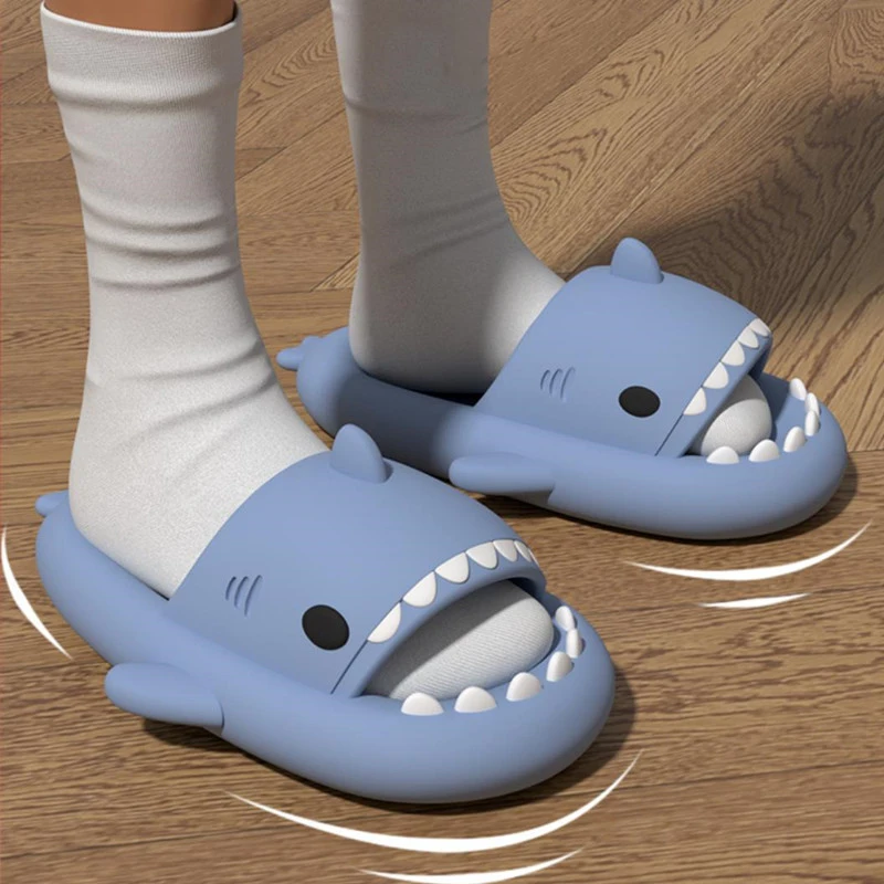 

Goosecret Kids Shark Slippers Outdoor Beach Shoes Soft Sole Slides Boys Girls Home Shoes Children Comfort Cute Cartoon Sandals