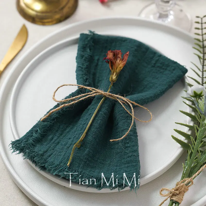 Gauze Cotton Rustic Napkins 6