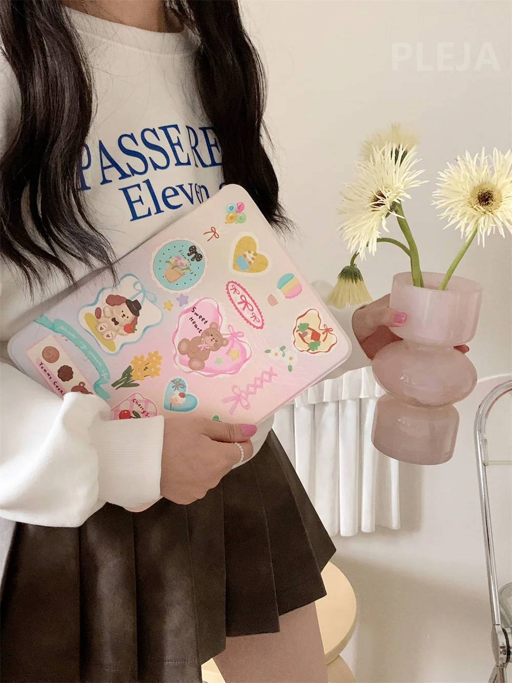Colorful Cartoon Bear Tablet Case For Apple iPad