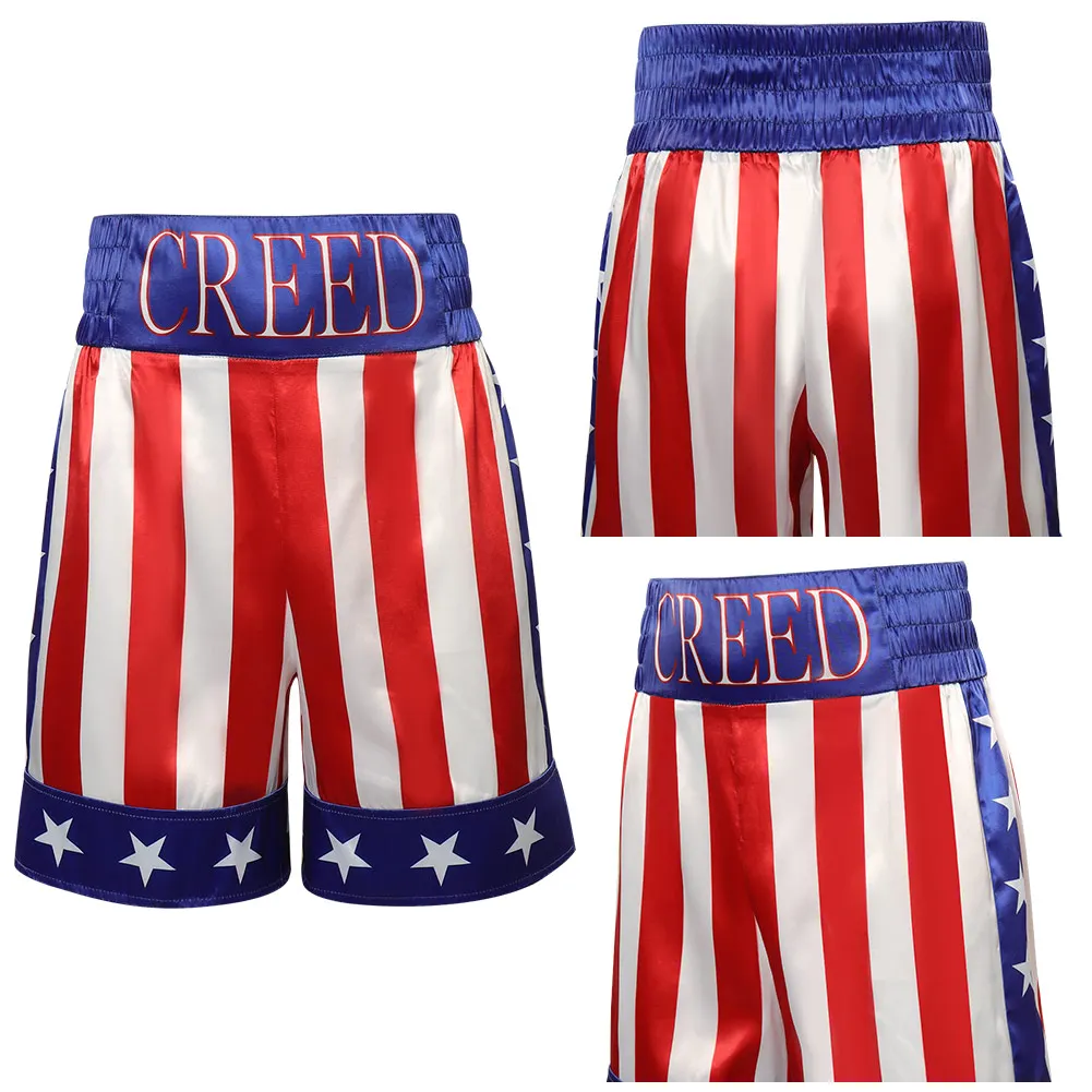 

Костюм для косплея Adonis Creed для взрослых, мужские Фэнтези, боксерские бриджи, костюмы на Хэллоуин, карнавал, костюм для взрослых
