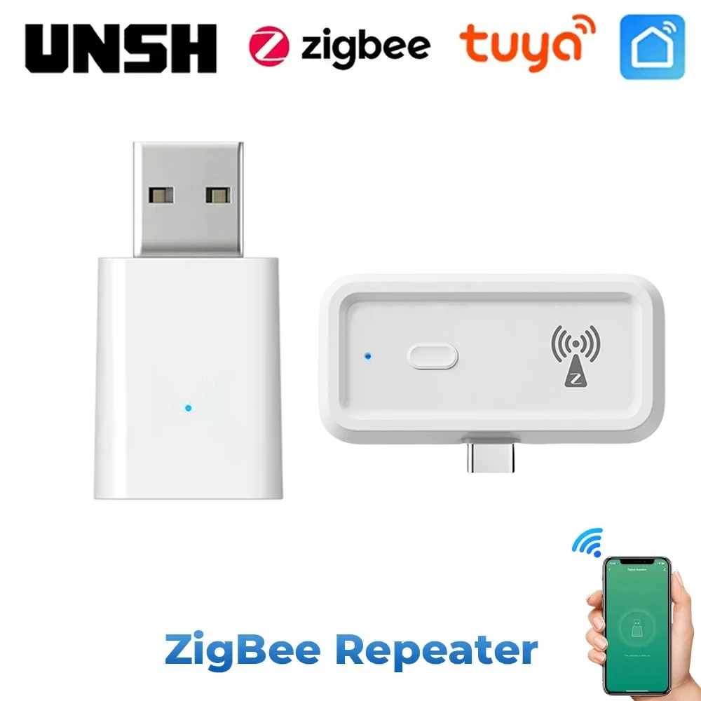 Tuya ZigBee Type-c USB Signal Repeater Amplifier Extender for Smart Life ZigBee Gateway Smart Home Devices Assistant zigbee gateway smart gateway