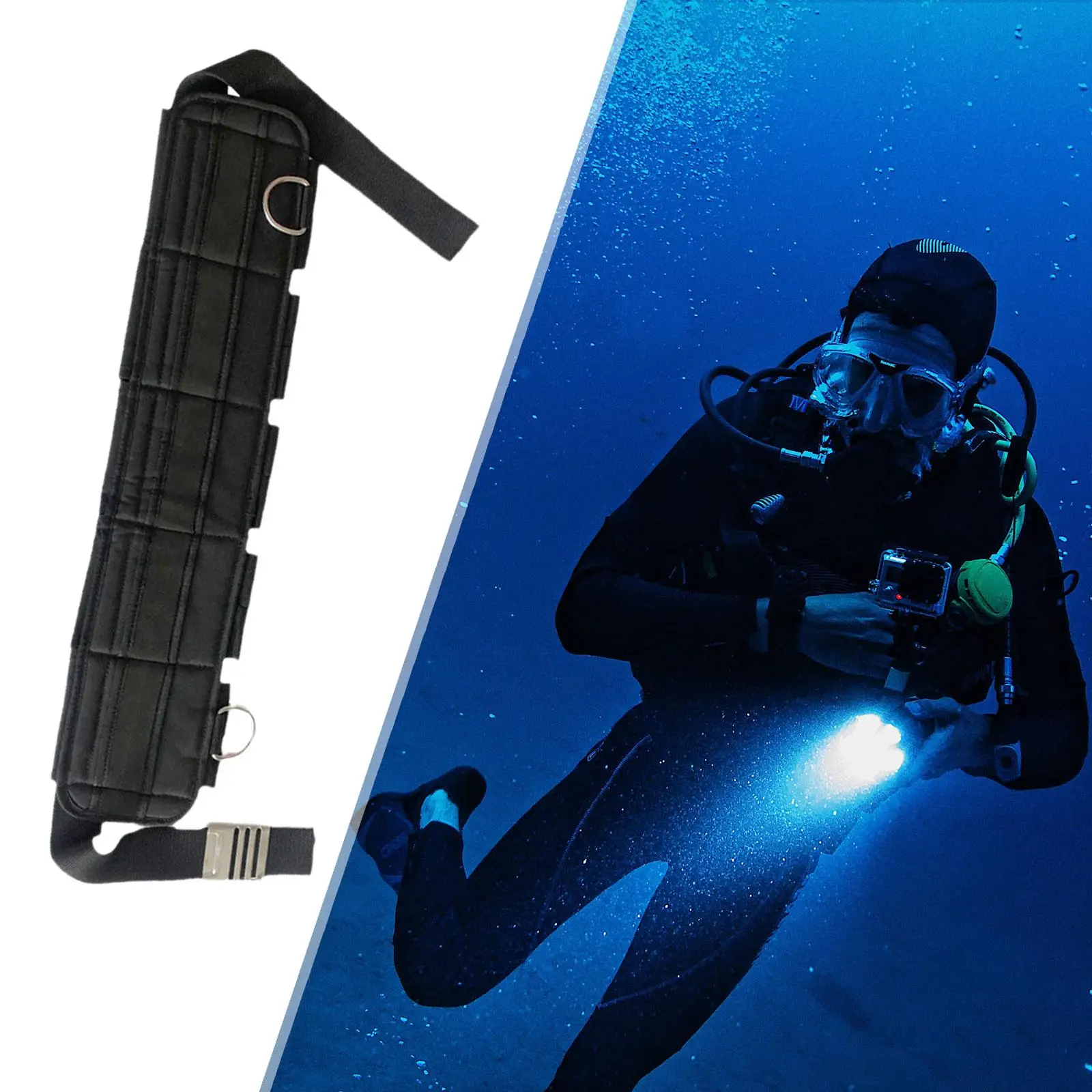 Scuba Weight Belt Swimming Accessories Adjustable Lightweight Snorkeler Weights Holder Bag for Water Sports Diving Scuba Outdoor