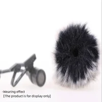 MF1 Clip-on Lavalier Microphone Mic Universal Wireless Microphones Noise Reduction Hairball Windproof Sleeve Lapel Lavalier Mic 4