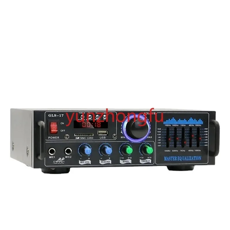 

Most Selling Bt Karaoke Digital Stereo Echo Mixing Power Amplifier AV-17