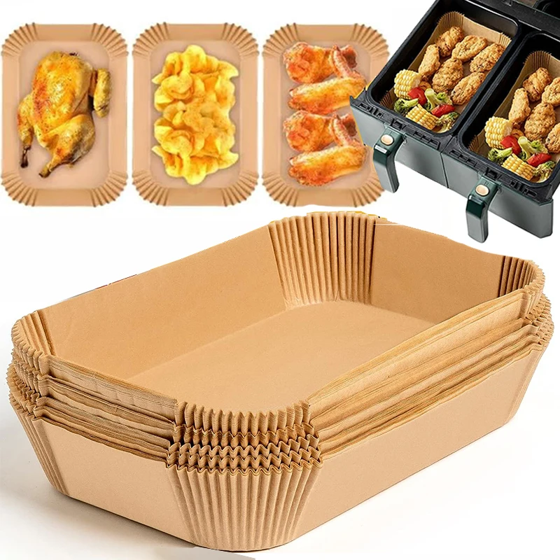 Rectangle Air Fryer Disposable Baking Paper Liner Non-Stick Baking