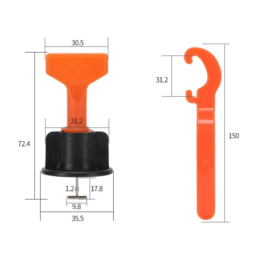 126pcs/151pcs Replacement Floor Leveling Tile Spacers Clips Leveling System Reusable Tile Leveling Clips Ceramic Leveling System