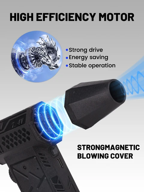 Mini Air Blower 180g Thrust 130000RPM Blower Jet Turbo Wind Speed 52m/s Souffleur Air Puissant Multifunctional Electric Blower 2