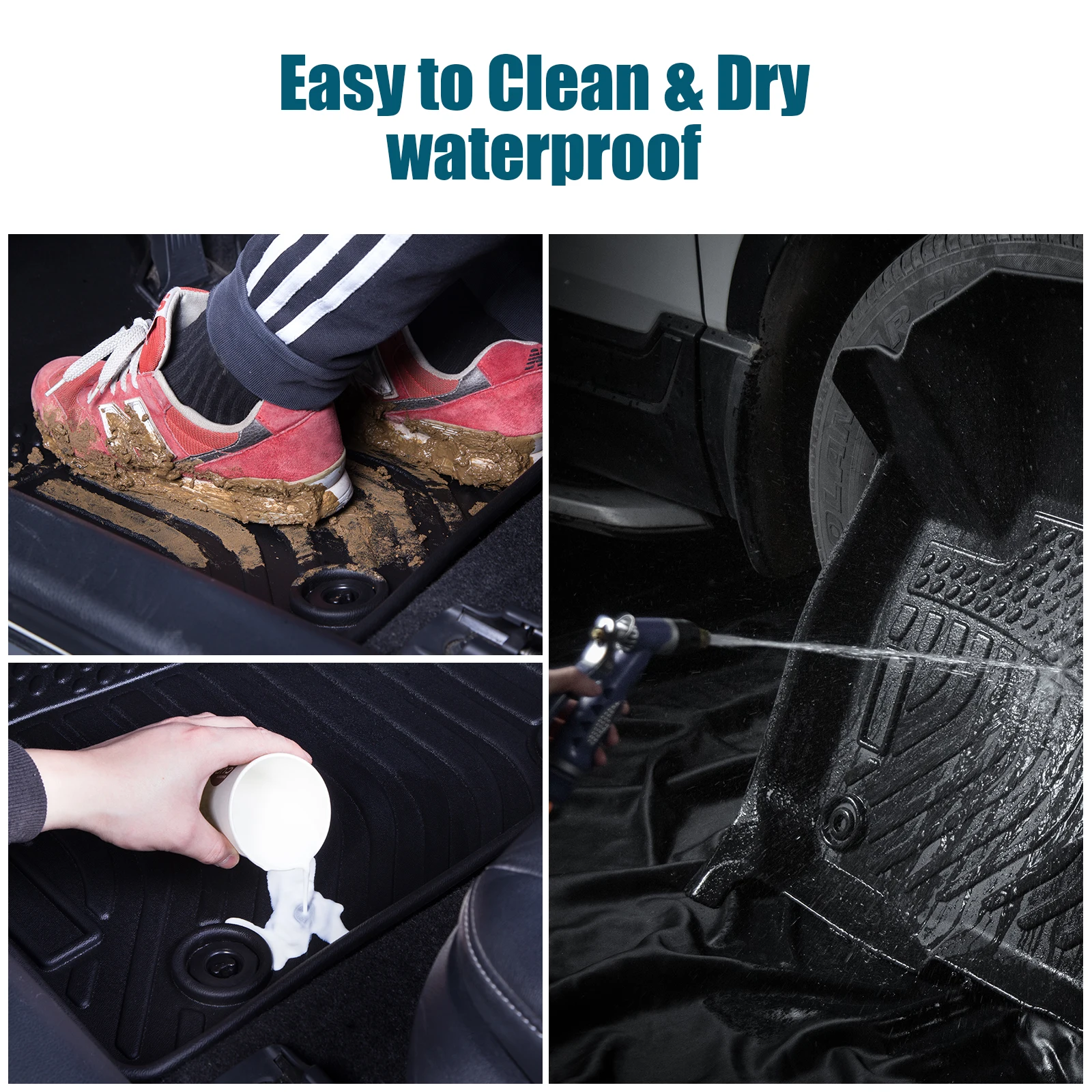 Car Floor Mats for-Subaru Forester Black All-Weather TPE Rubber