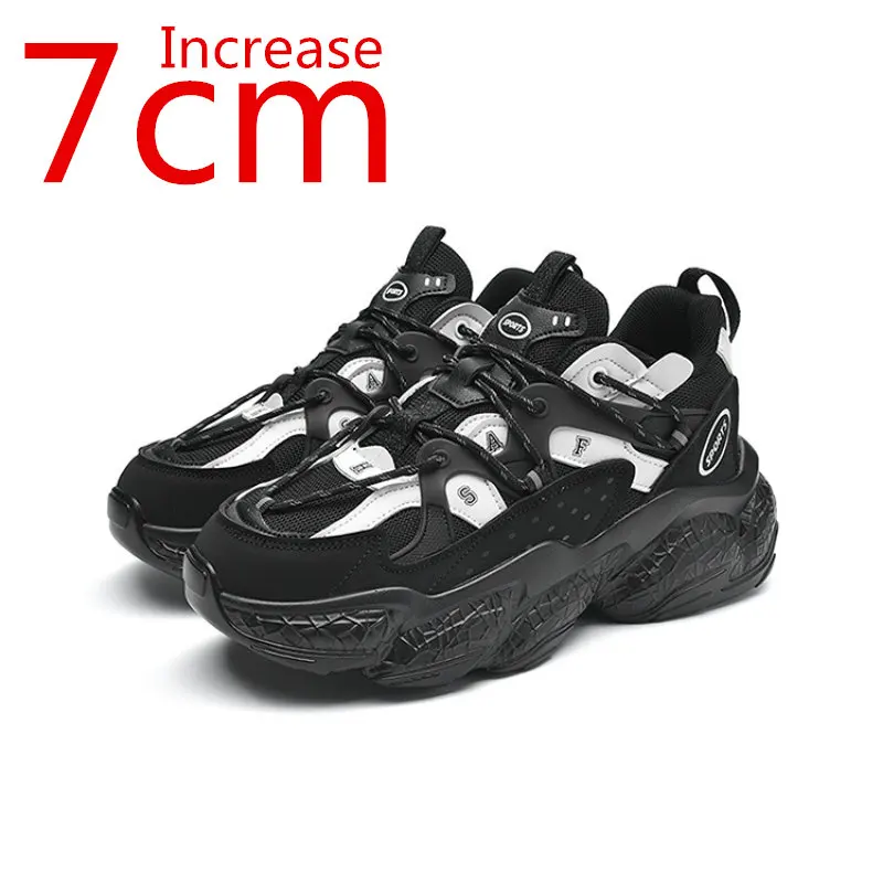 

Invisible Heightening Shoes Male Korean New Spring/Summer Breathable Sports Dad's Shoes 6cm Elevated Thick Sole Casual Shoes Men