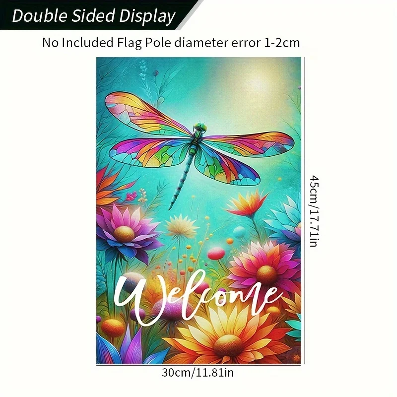 Dragonfly Two-Sided Garden Flag 3