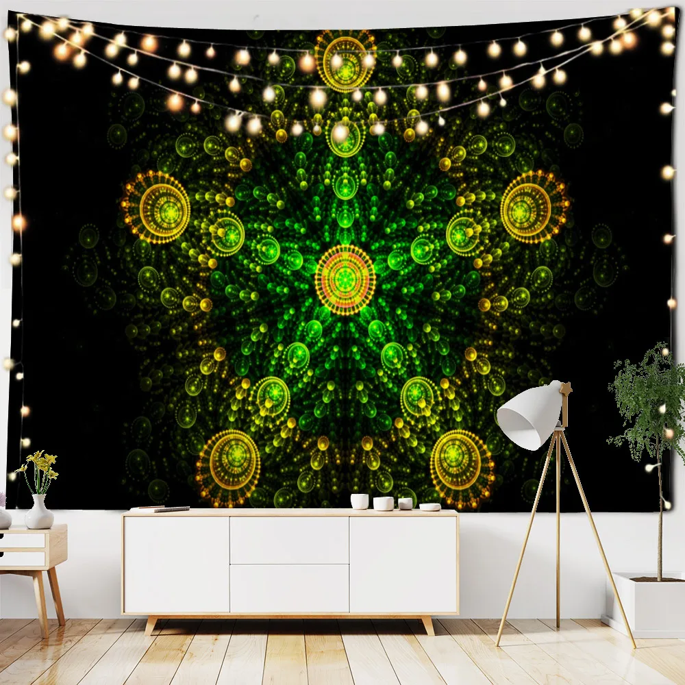 

Psychedelic Mandala Flower Tarot Tapestry Wall Hanging Witchcraft Bohemian Hippie Tapiz Dormitory Home Decor