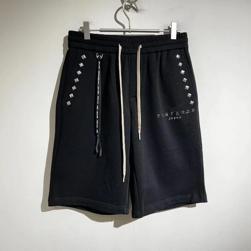 

2023ss Pockets Diamonds Rivets Top Quality Shorts Casual Pant for Men Pants Streetwear Techwear Men's Clothing Y2k Clothes