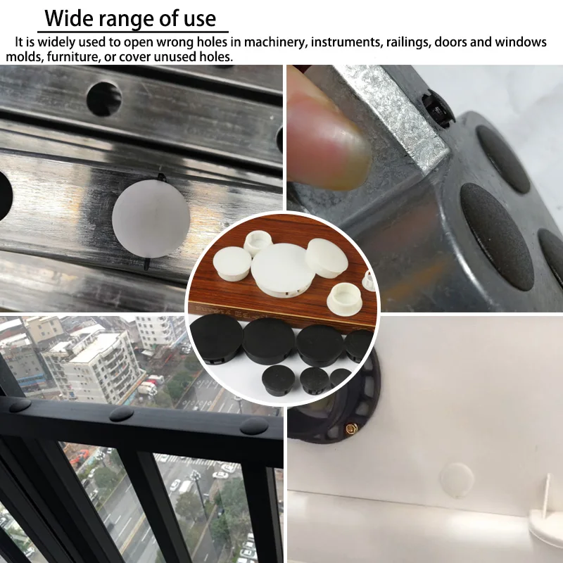 5-20pc 5 Color Nylon Hole Plug Plastic Round Snap-on Cover Hole Dust Caps Plugging Use For Furniture Table Box Extra 5-60mm