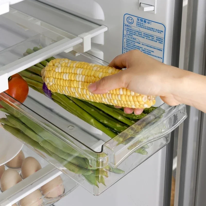 Refrigerator Storage Rack Fruit Egg Food Drawer Box Classification Plastic Fresh Box