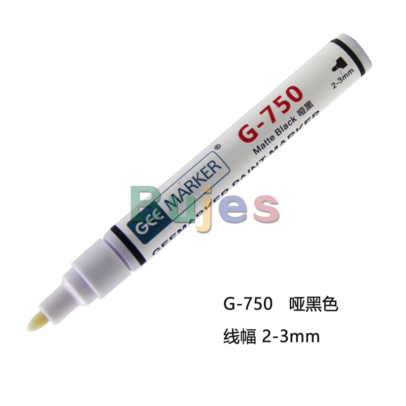 Lion V310 무광택 검정색 페인트 마커 - 키보드용 1-2mm 넓은 팁 등