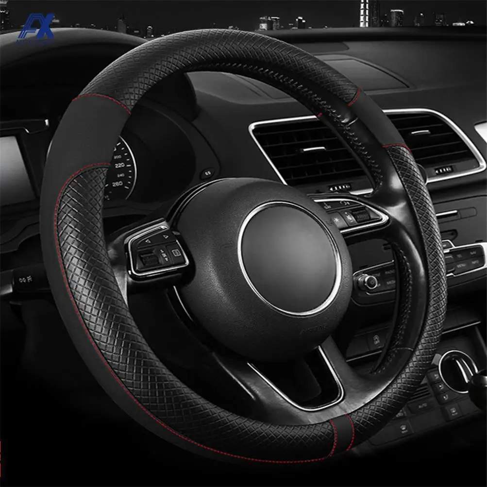 PU Leather Sport Car Steering Wheel Cover Non slip for Audi A1 A2 A3 Q2