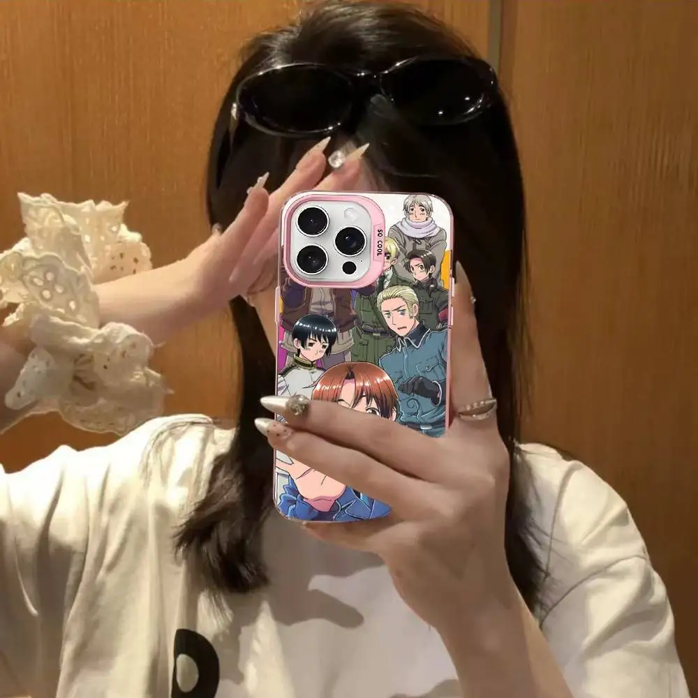 Vibrant Hetalia Axis Powers Cartoon Phone Case with Colorful Back Cover