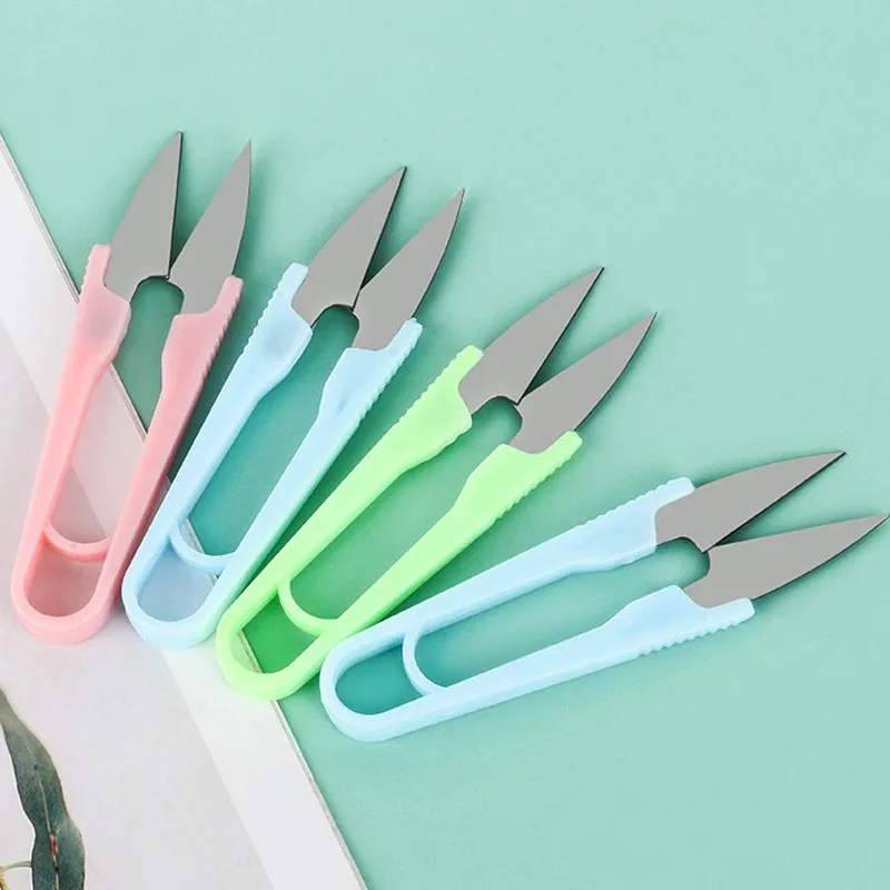 Stainless Steel Cutting Sewing Scissors Shears Cross Stitch Embroidery Tailor's U Thread Scissors for Fabric DIY Supplies Tools