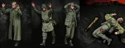 Poupée en résine moulée à l'échelle 1/35, modèle civil de la seconde guerre mondiale, kit d'assemblage (4 figurines) non peint, livraison gratuite 