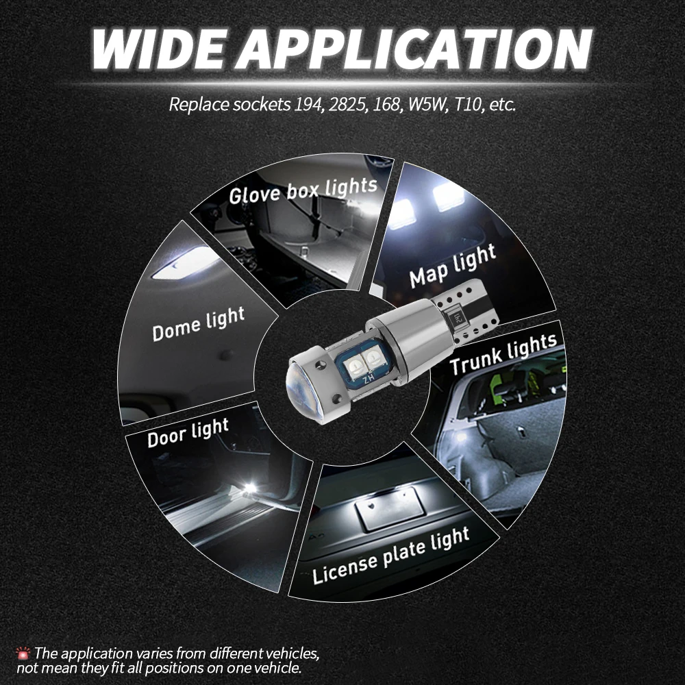 10x ���� ǰ�� T10 W5W ���� ���� 3030 LED �ڵ��� ���׸��� ���� �� �� ��Ŀ ���� 168 194 LED �ڵ� ���� ���� ����