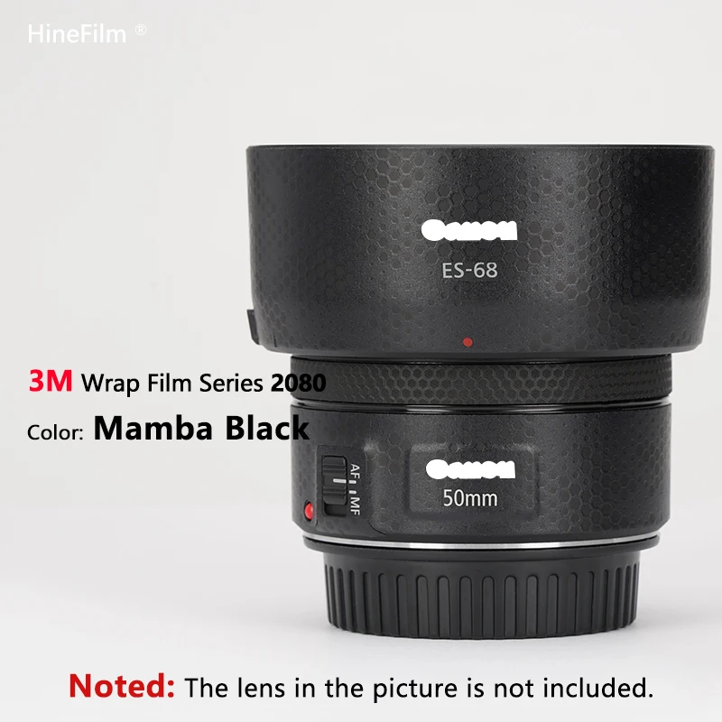 Canon EF50 F1.8 용 50 1.8 렌즈 스티커 용 Hinefilm 스킨 Canon EF 50mm f/1.8 STM 렌즈 랩 커버 50f1.8 용 렌즈 데칼 스킨