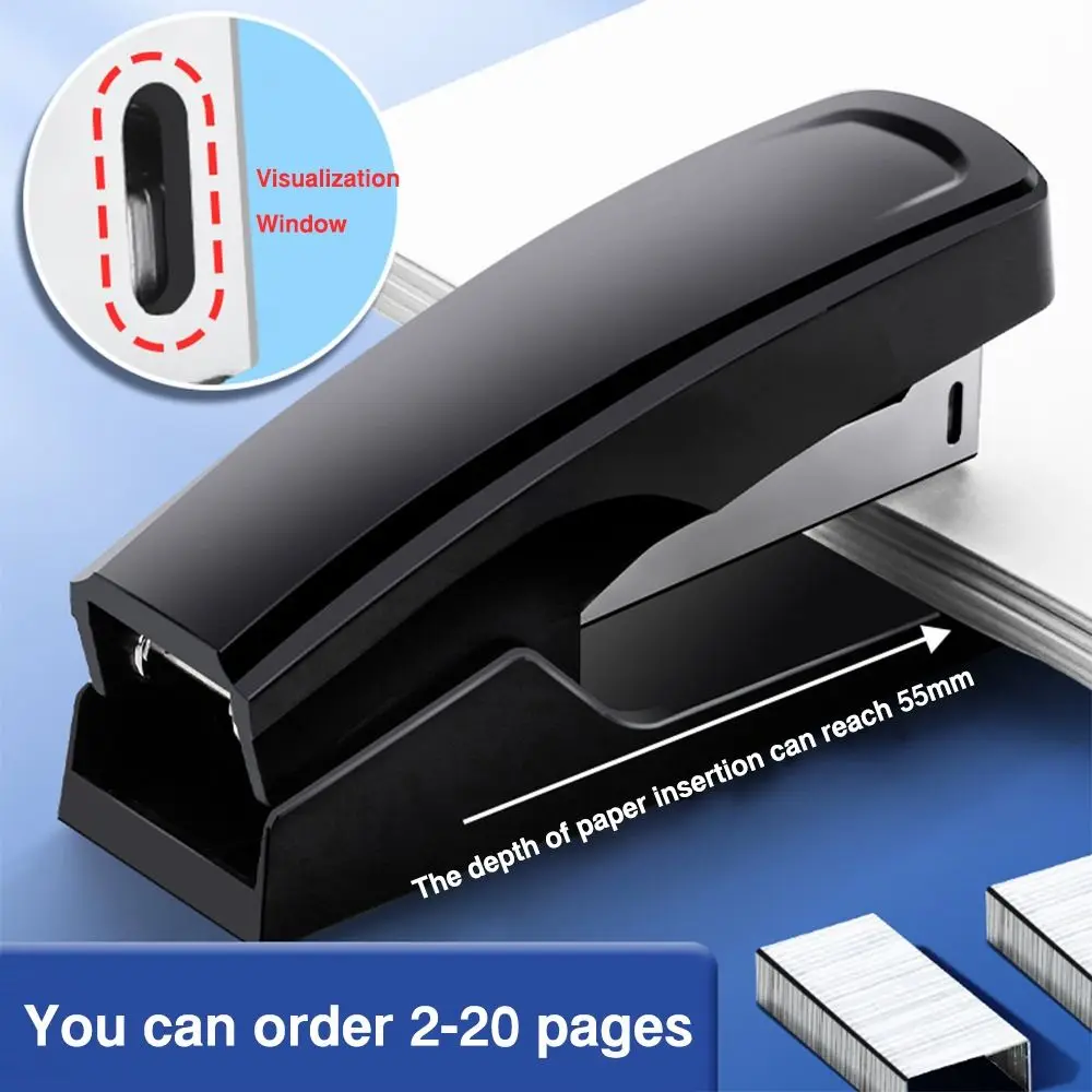 24/6 Staples Stapler Color Mini Portable Long Stapler Effortless Labor-saving Stapling Machine Office School push stapler mini stapler set hand stapler