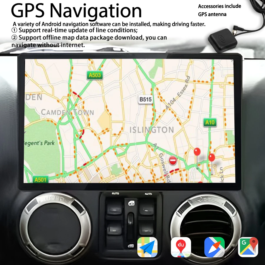 1920*720 ȭ ȵ̵ 10 Autoradio CarPlay ڵ Ƽ̵  ÷̾ 13.6 ġ  ۷ 2011-2017 GPS  ׷