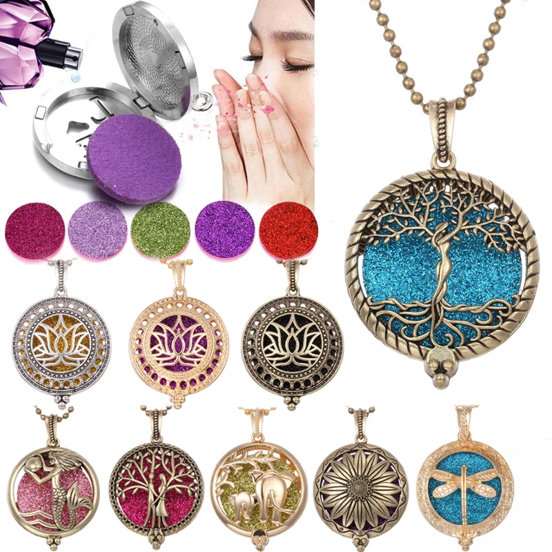 AromatherapyJewelryAromaDiffuserNecklacePendantPerfumeLocket