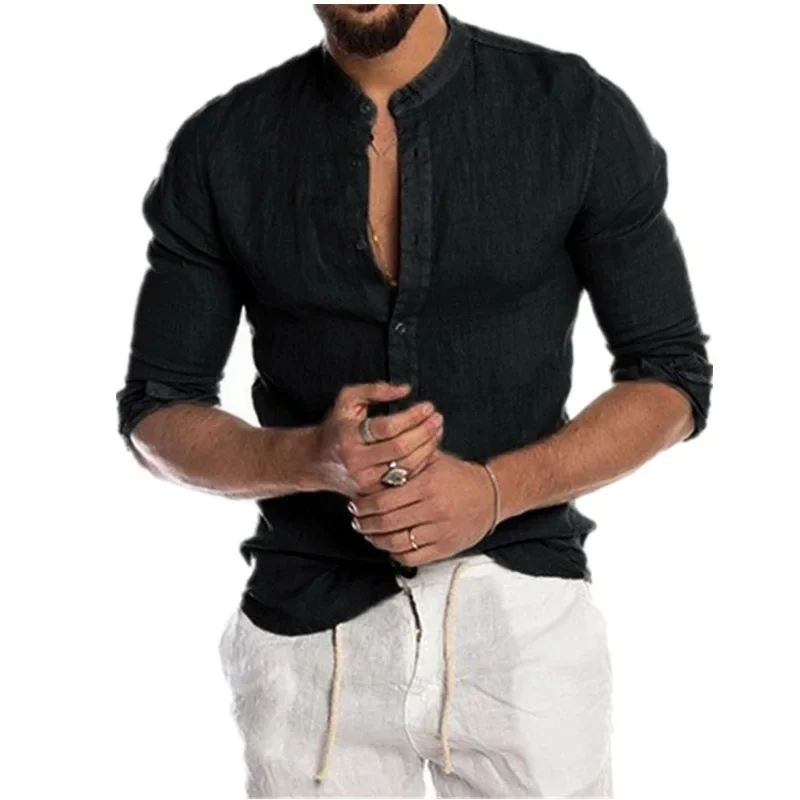 Spring Autumn KPOP Fashion Style Harajuku Slim Fit Tops Loose Casual All Match Shirt Stand Collar Solid Long Sleeve Thin Blusa