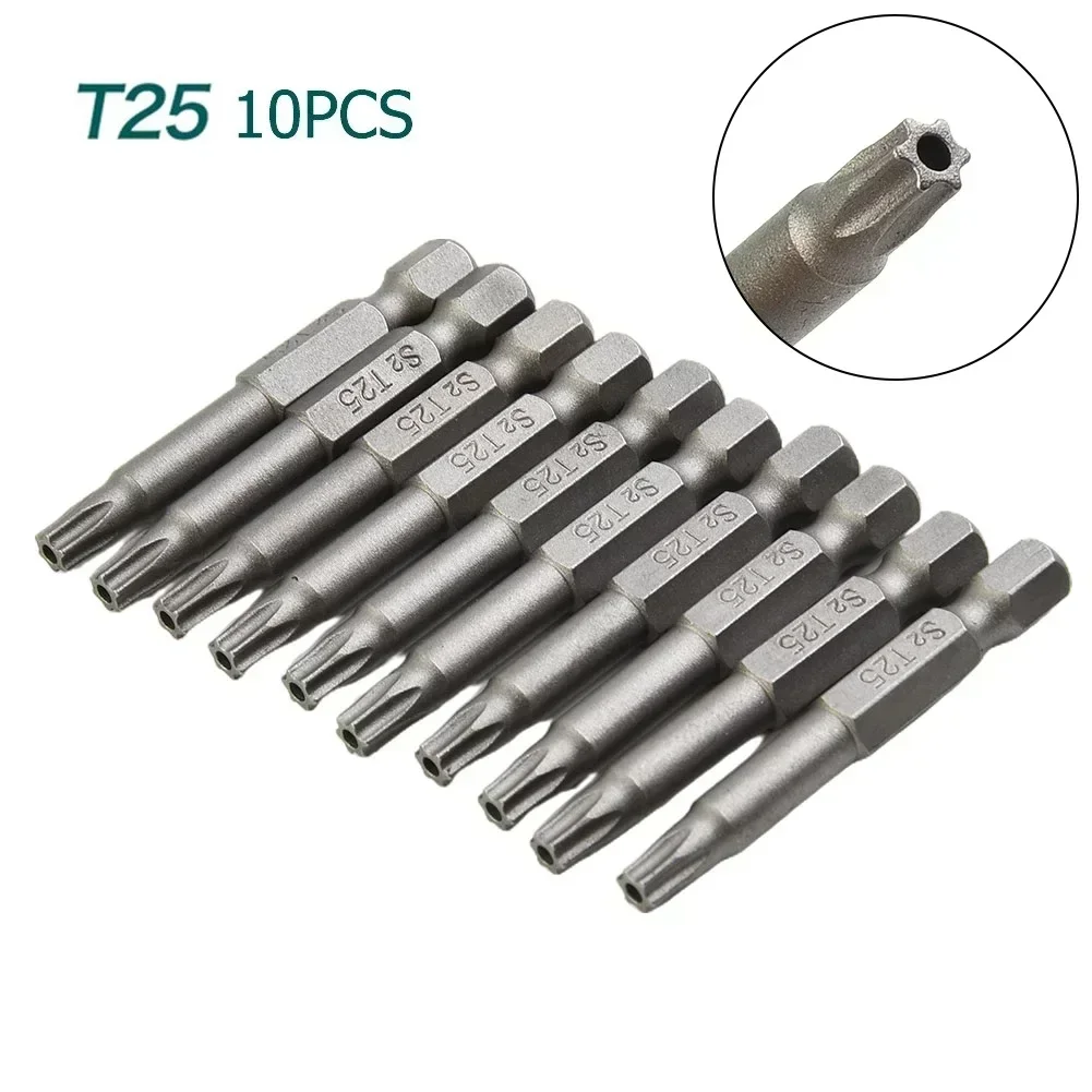 Magnetische Schraubendreher-Bits – 10 Stück, 2,5 Mm, 50 Mm Länge, Grau