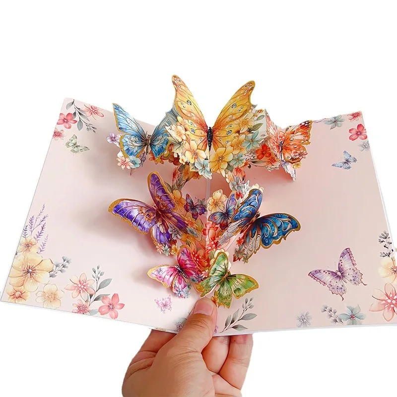 Greeting Cards 3d Butterfly Pop Up Greeting Cards Postcard For Valentine's Day Mother Anniversary Wedding Invitation Birthday Gift
