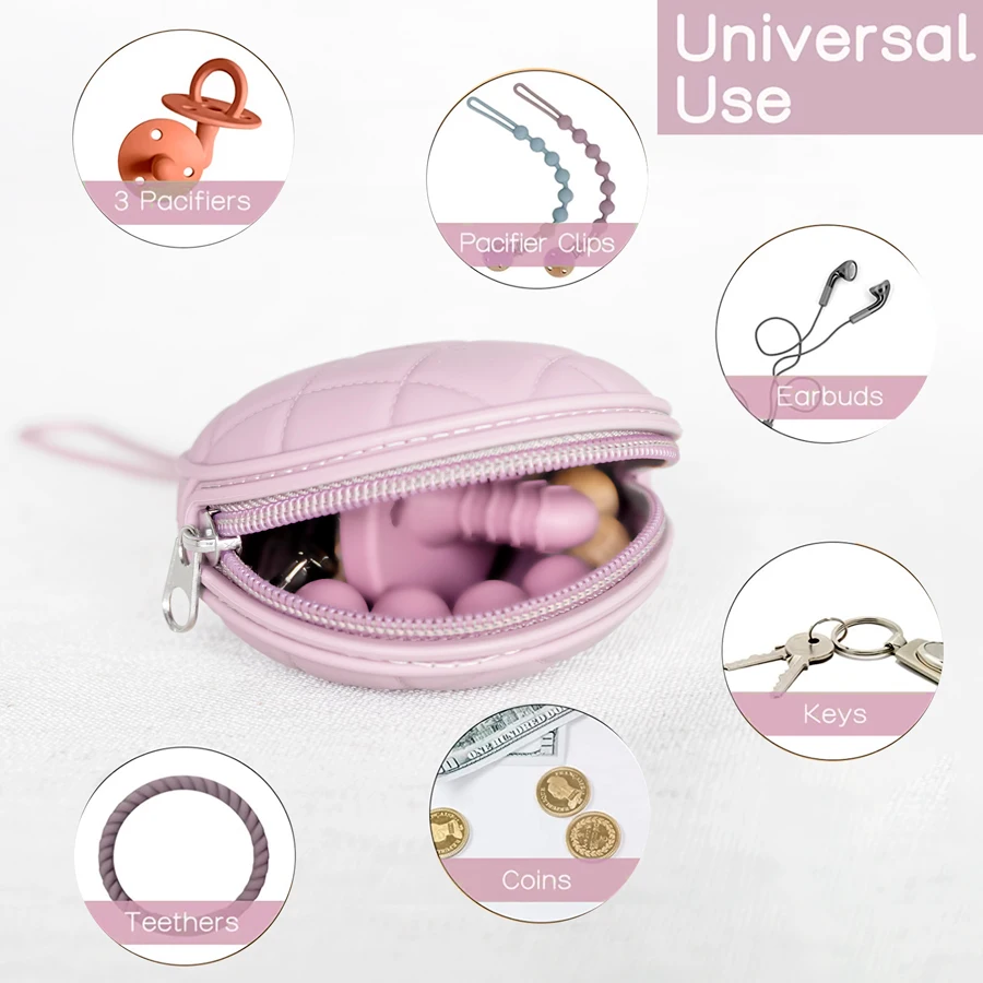 New Bebe Soft Silicone Pacifier Storage Box BPA Free Mother Kids Portable Pacifier Case Pouch For Newborn Baby Accessories 4