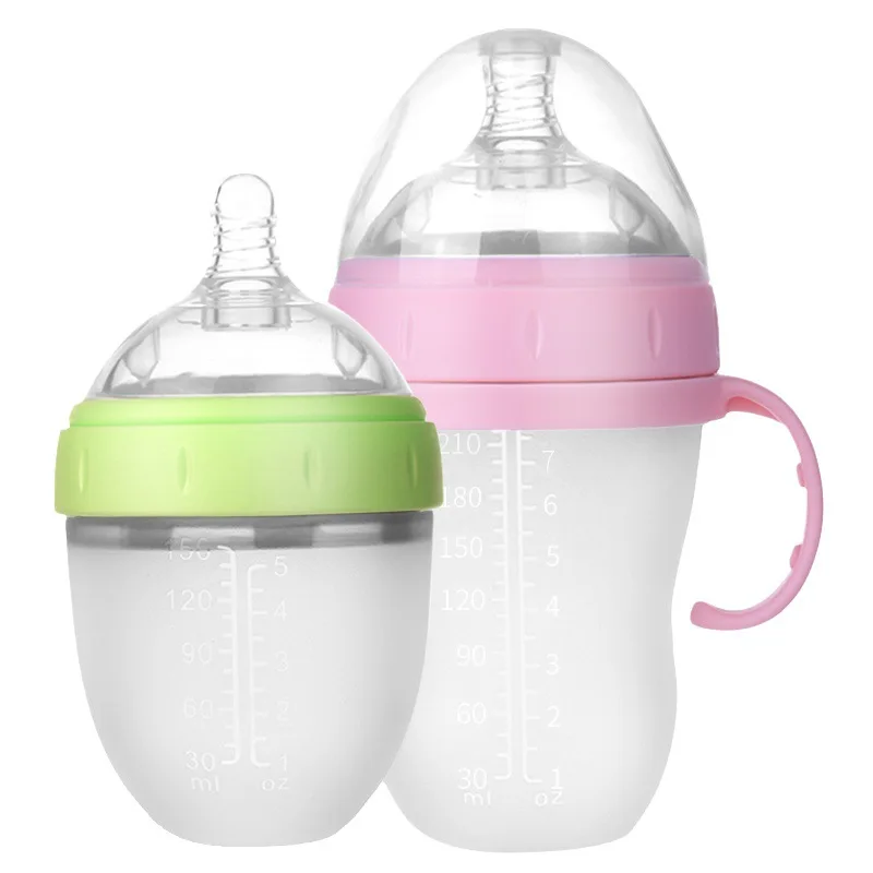 손잡이가 달린 젖병, 젖병 젖병, 부드러운 젖병, 0-36 개월, 250ml