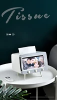 TV tissue box, light luxury plastic living room coffee table multifunctional storage box, bathroom toilet desktop paper box 2