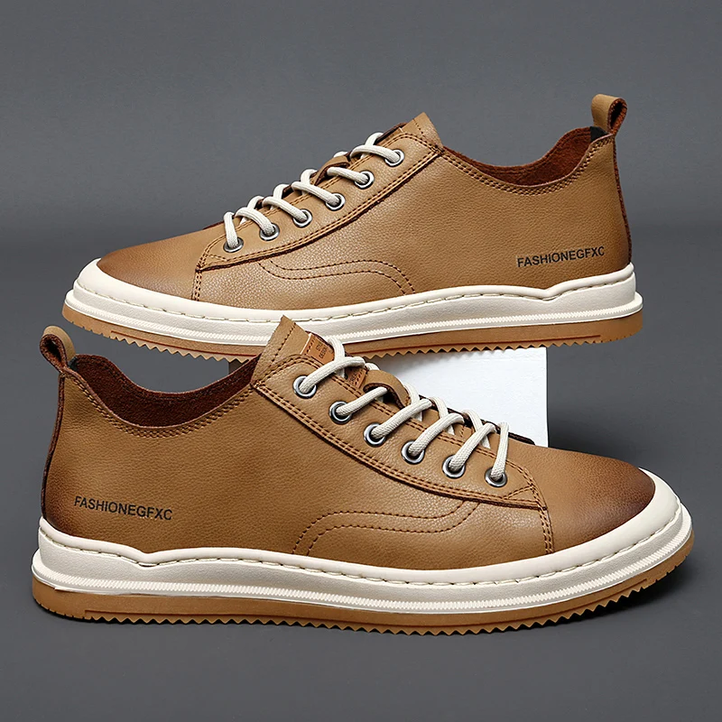 

Luxury Sneakers Trend Comfortable Casual Walking Shoes 2023 Mens Shoes Genuine Leather Men Shoes Vulcanized Shoes Business Flats