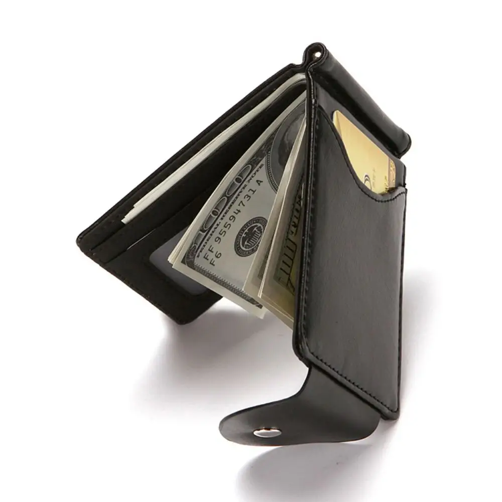 Vintage Slim Wallets Clutch Bags ID Card Holder Bifold Money Clip Men Wallet Short Leather Purses
