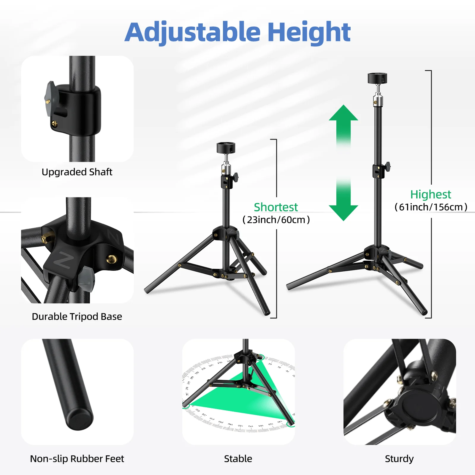 Compact Adjustable Portable Tripod Mount for Outdoor Travel and Mounting Needs
