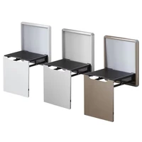 Ultrathin Wall Mounted Aluminum Folding Chair for Casual Household Porch Shoe Back Step Stool Home Furniture 1